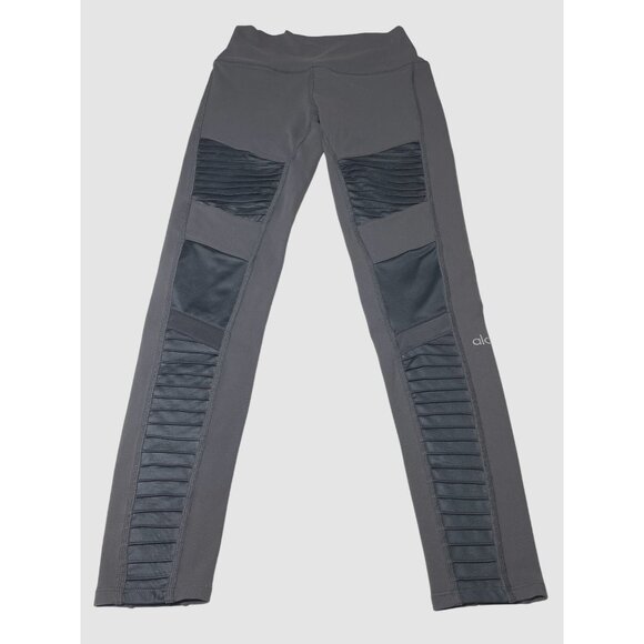 Alo Yoga Leggings Size S Moto Activewear High-Waisted Charcoal Gray Womens Small - Picture 7 of 9